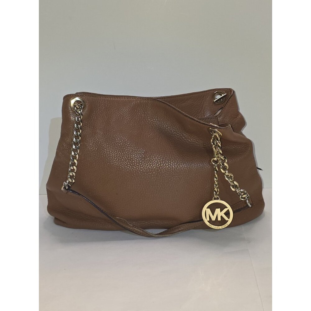 Michael Kors Jet Set Chain Large Leather Tote Shoulder Bag 30S5GTCE3L Brown